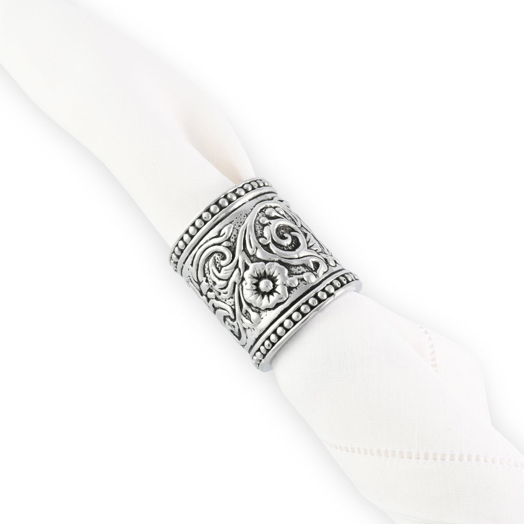 Concho Pattern Napkin Rings Set of 4