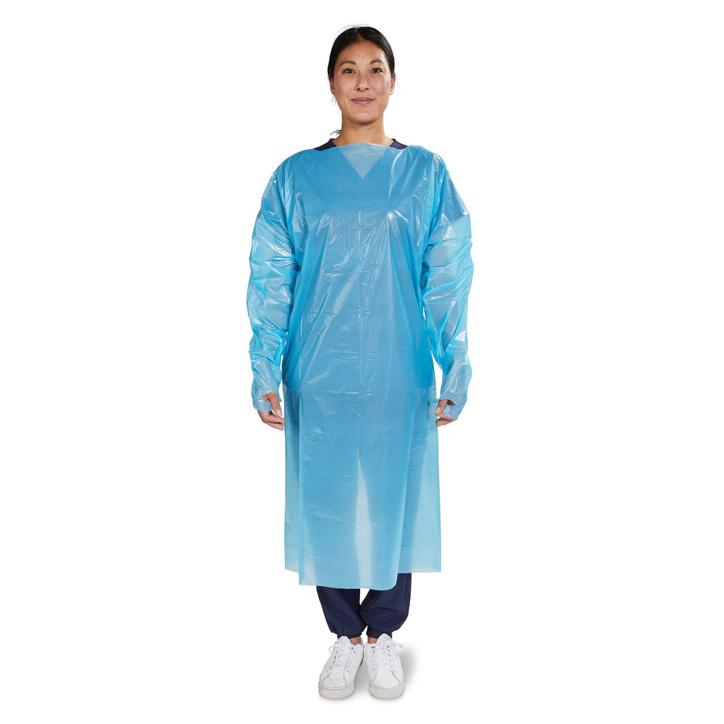 McKesson Nonrated Isolation Gowns, Blue, One Size Fits Most 16-NRTWTCB1-OSFM