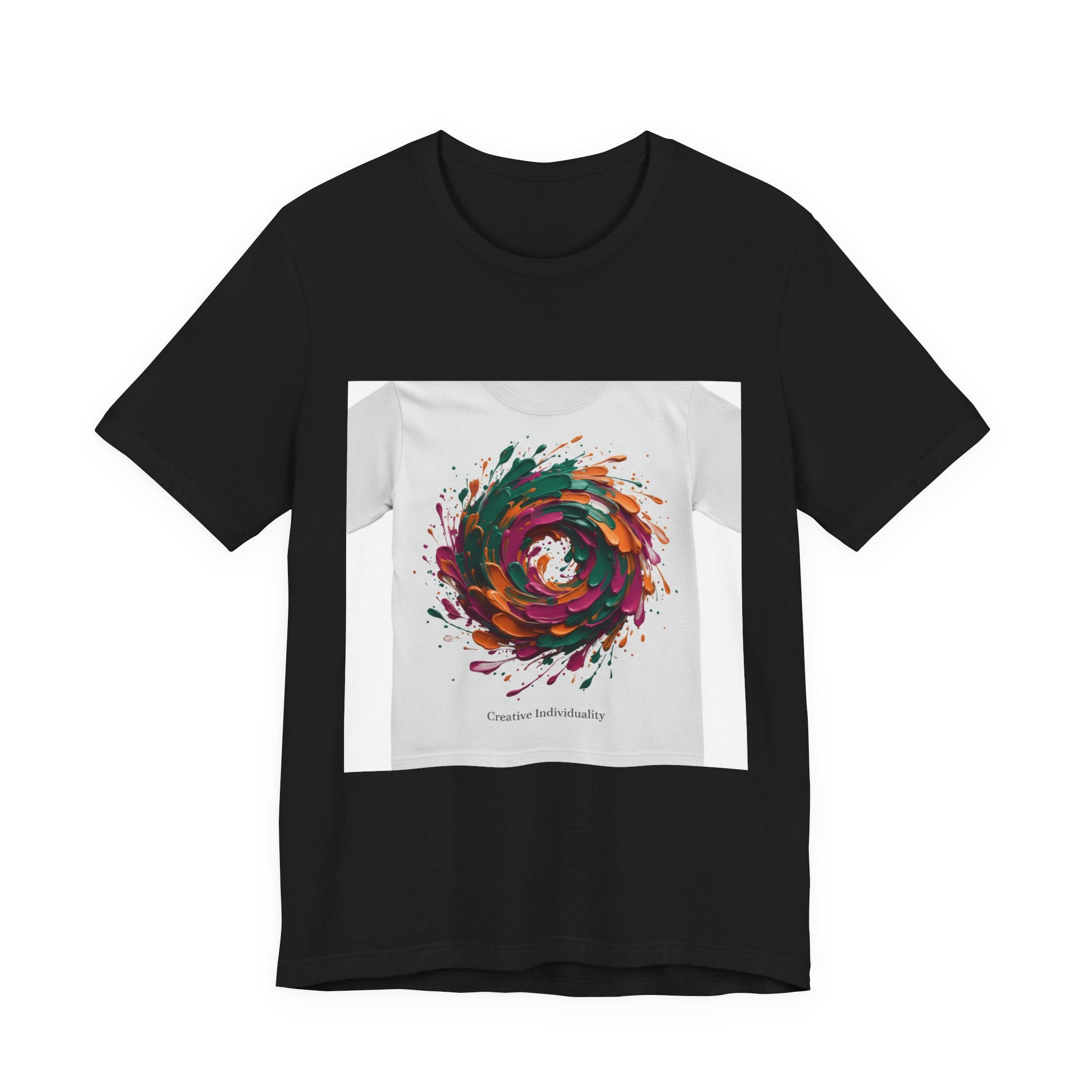 Abstract Floral Swirl Tee | Painterly Brushstroke Apparel, Artsy Graphic Design