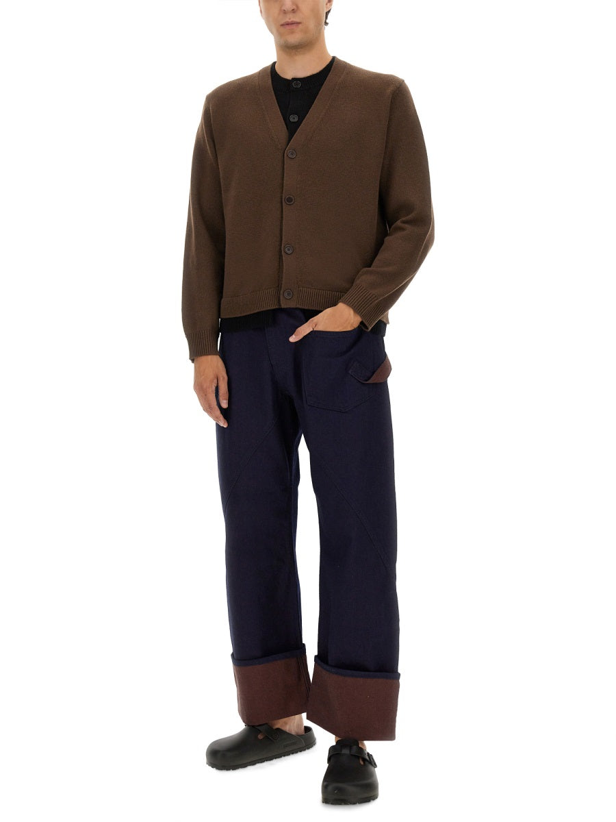 Jw Anderson Men Contrasting Layered Cardigan