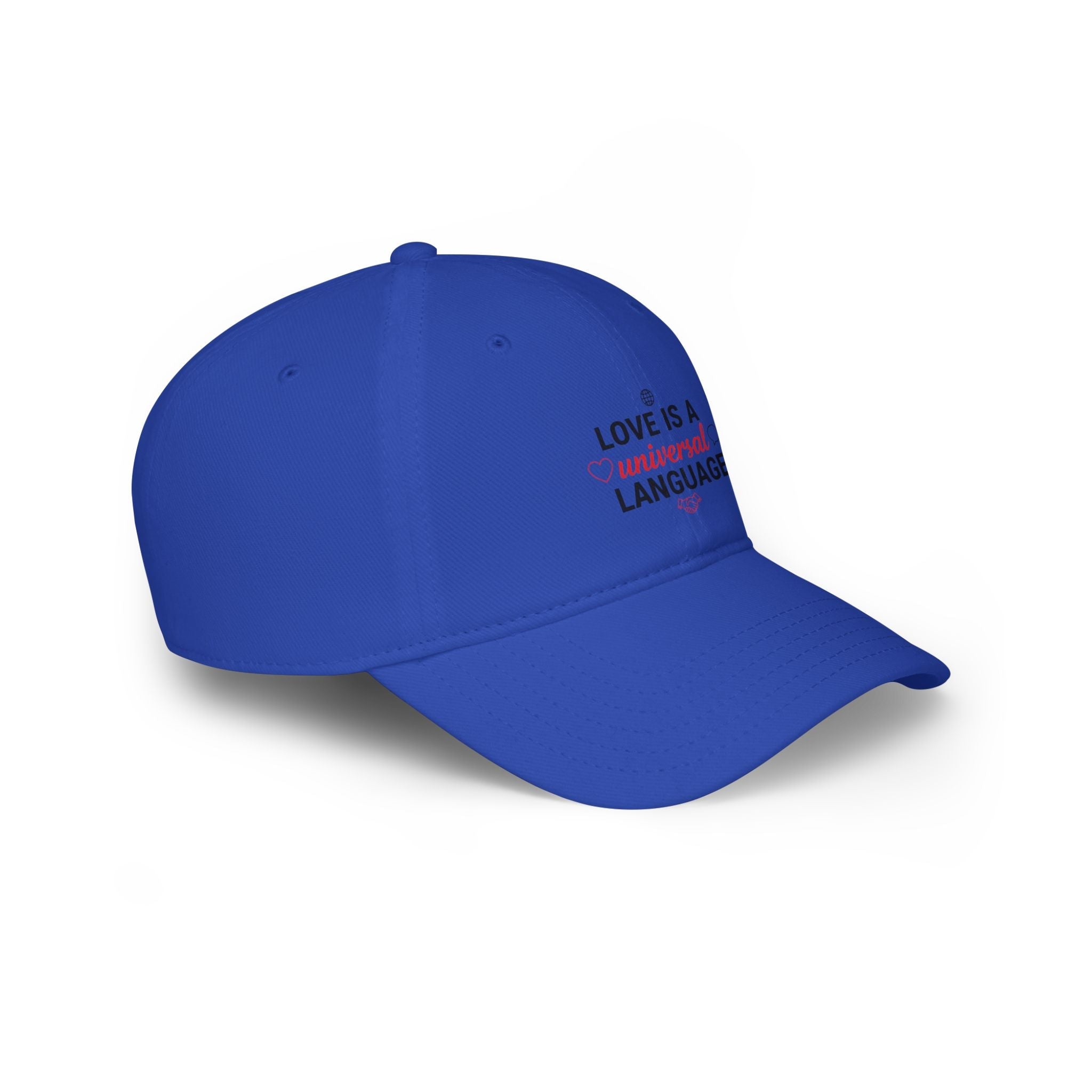 Low Profile Baseball Cap — "Love Is a Universal Language" Embroidered Beige Hat
