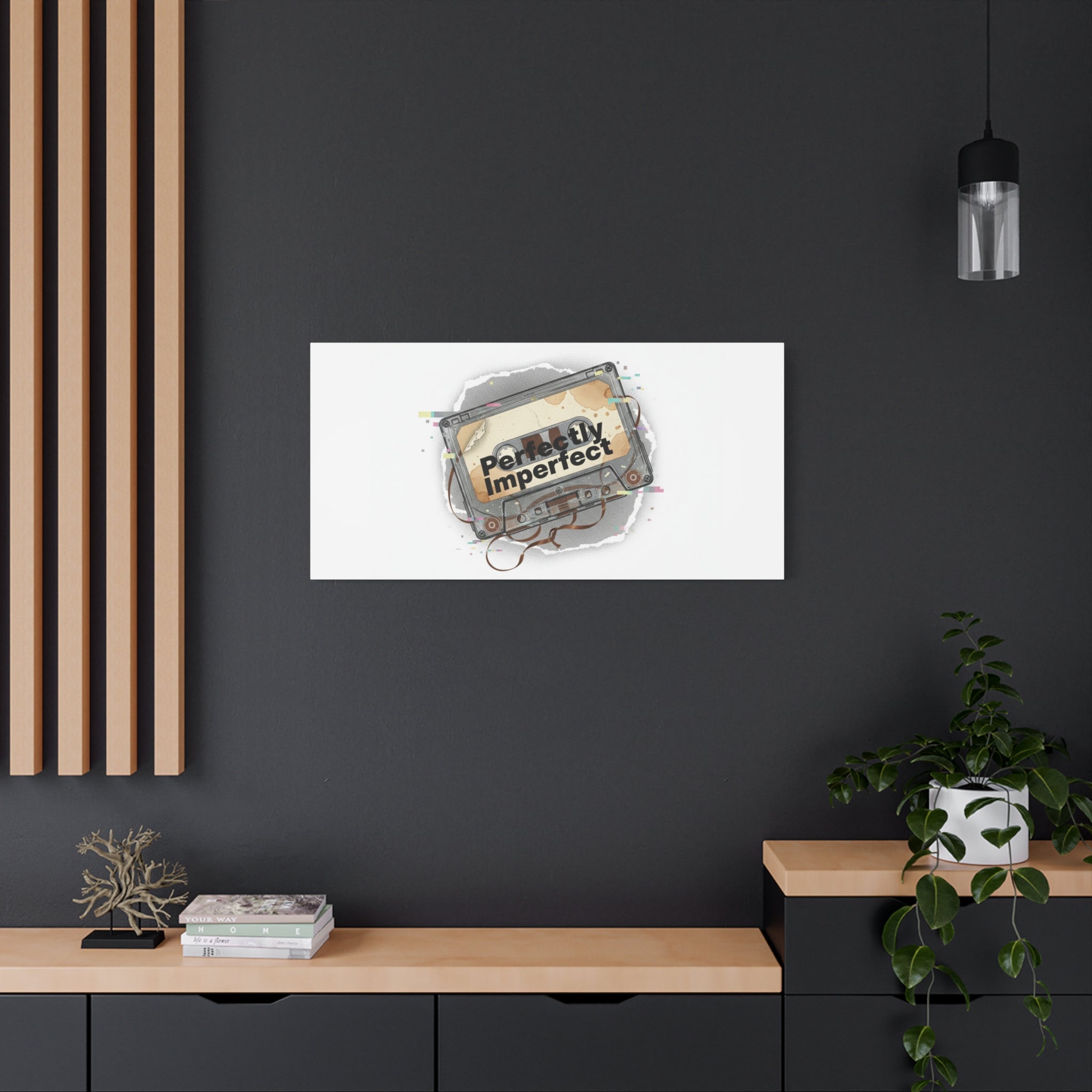 Perfectly Imperfect Cassette, Canvas Print | Analog Error, glitch art static
