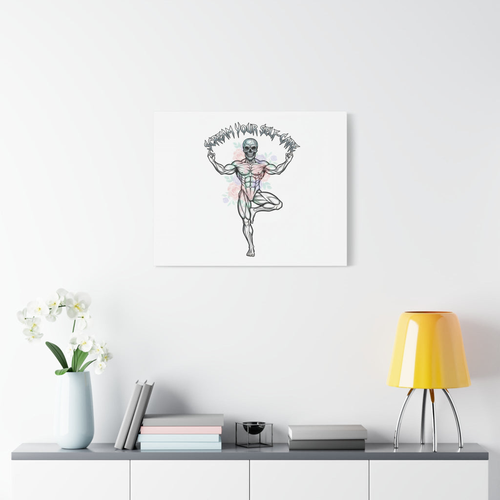 Scream Your Self-Care Canvas | Heavy Metal Wellness, Gothic Wellness Quote
