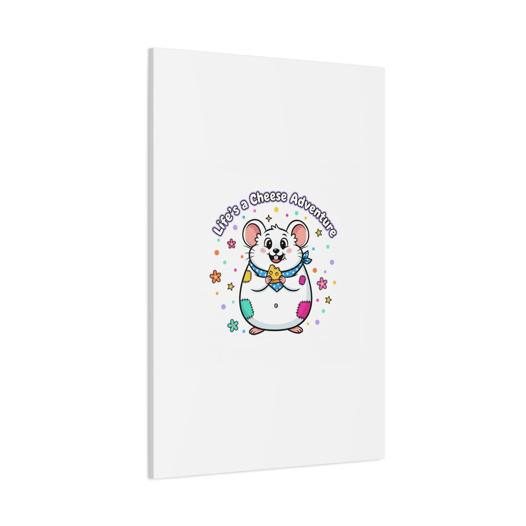 Life's a Cheese Adventure Canvas | Rodent-Core rat art print