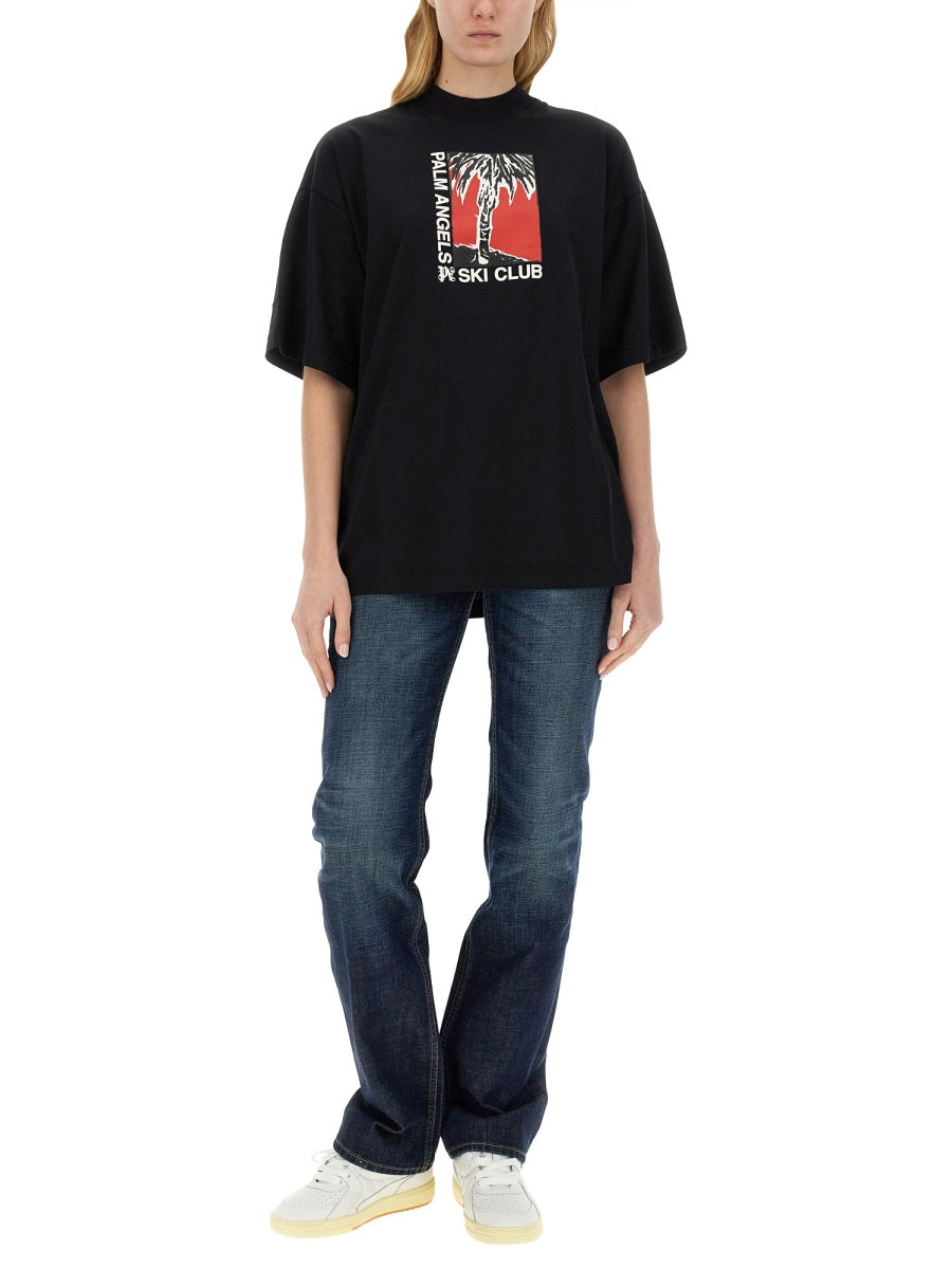 Palm Angels Women Palm Soft Fit T-Shirt Ski Club
