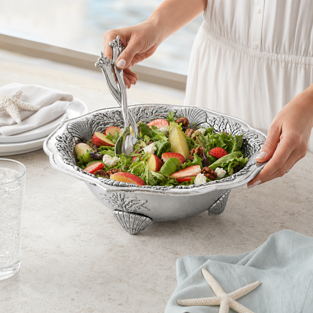 Ocean Kelp and Shells Salad Bowl