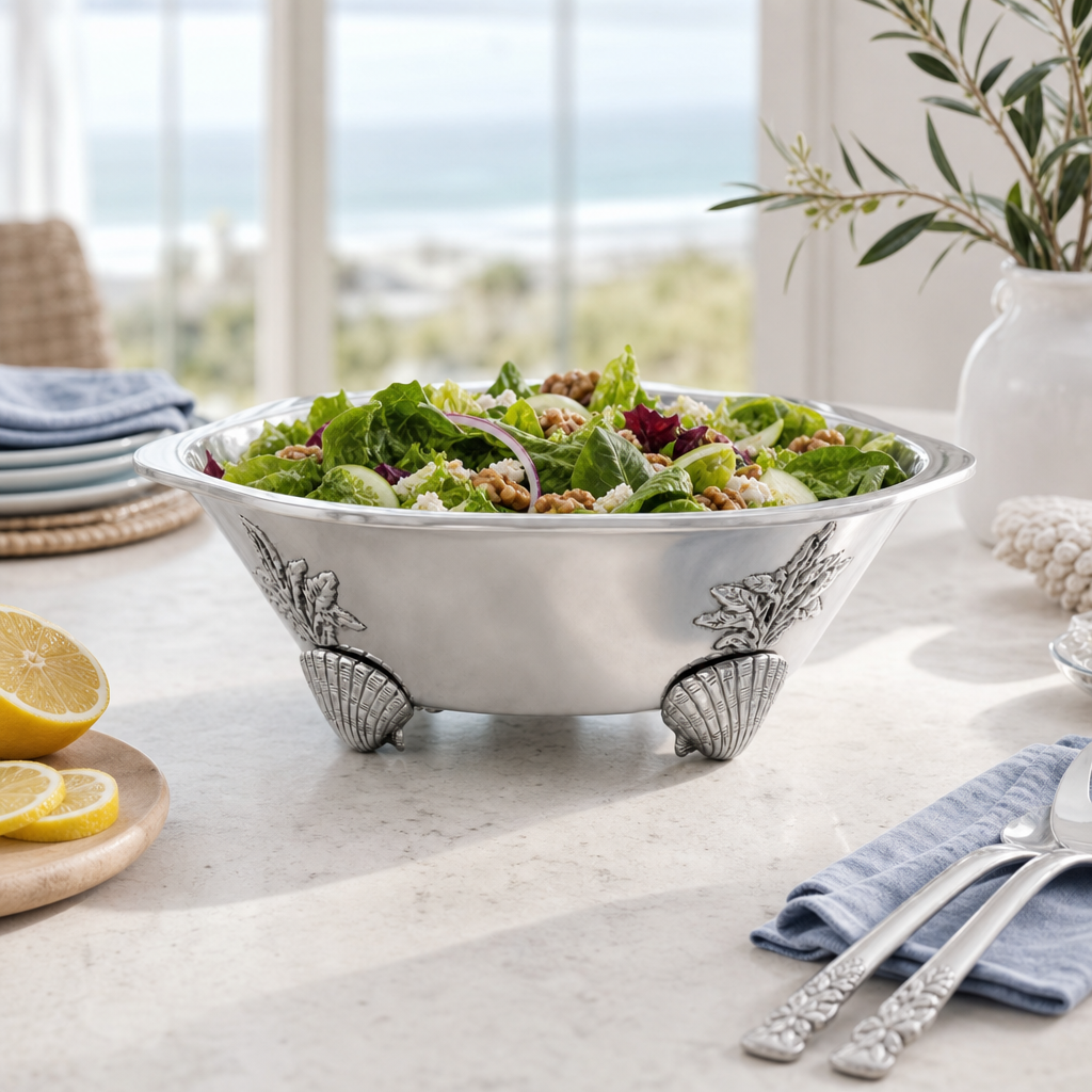 Ocean Kelp and Shells Salad Bowl