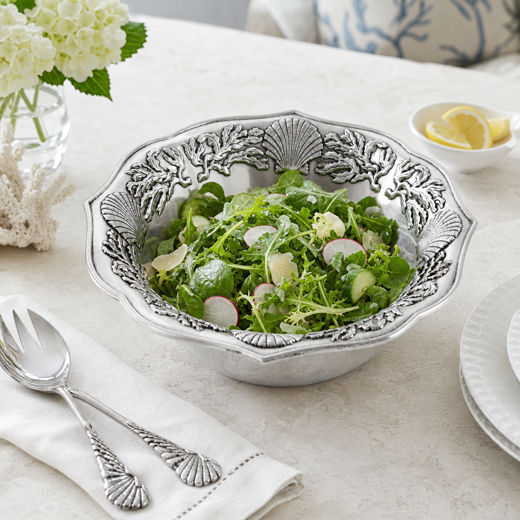 Ocean Kelp and Shells Salad Bowl