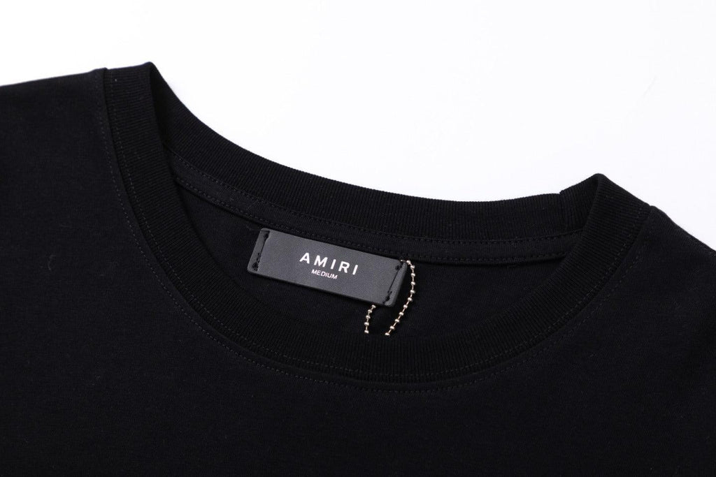 Amiri Black T-Shirt Without Collar