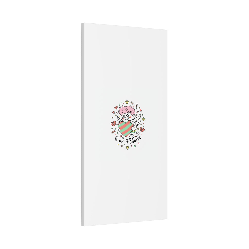 Weird Cupid heart illustration Canvas | Weird Valentine, quirky chaotic love
