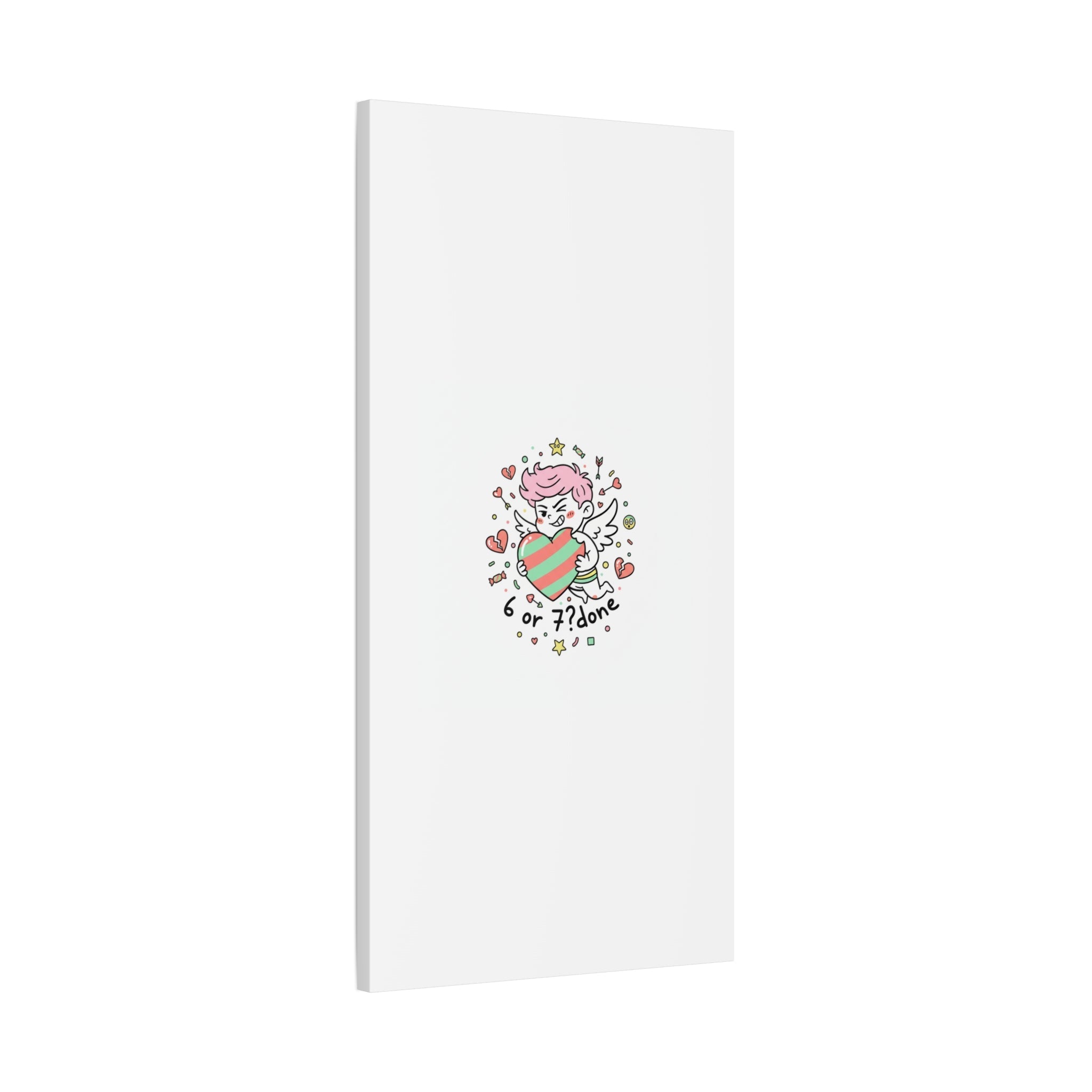 Weird Cupid heart illustration Canvas | Weird Valentine, quirky chaotic love