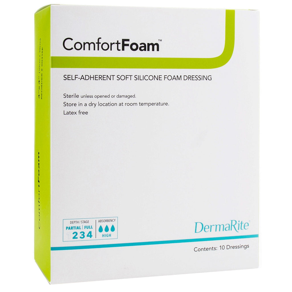 ComfortFoam™ Silicone Adhesive without Border Silicone Foam Dressing, 3 x 3 Inch 44330