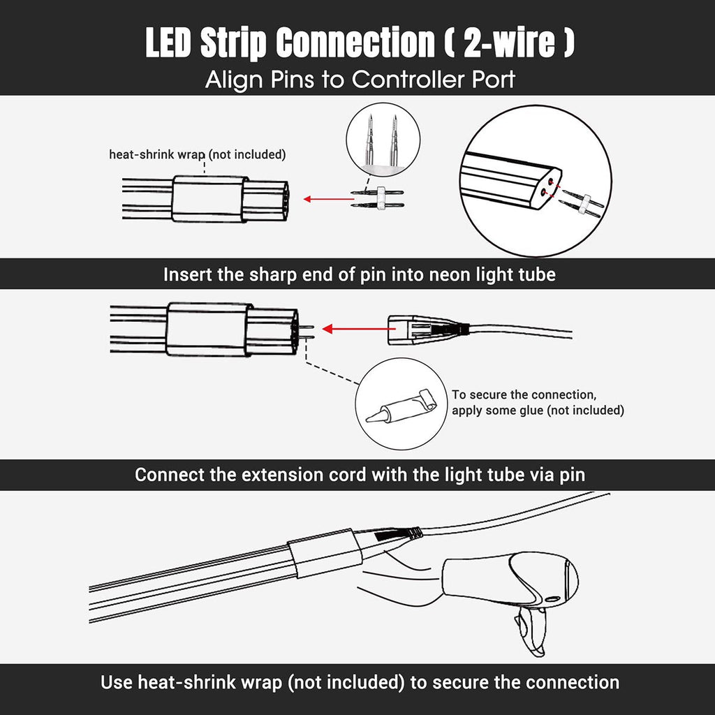 Yescom BiLume 2700K Neon Rope Light RF Control 120V Outdoor IP65