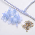 Yescom LED Neon Splice Kit 2-Wire Connectors & Pins 10-Set 14x7mm
