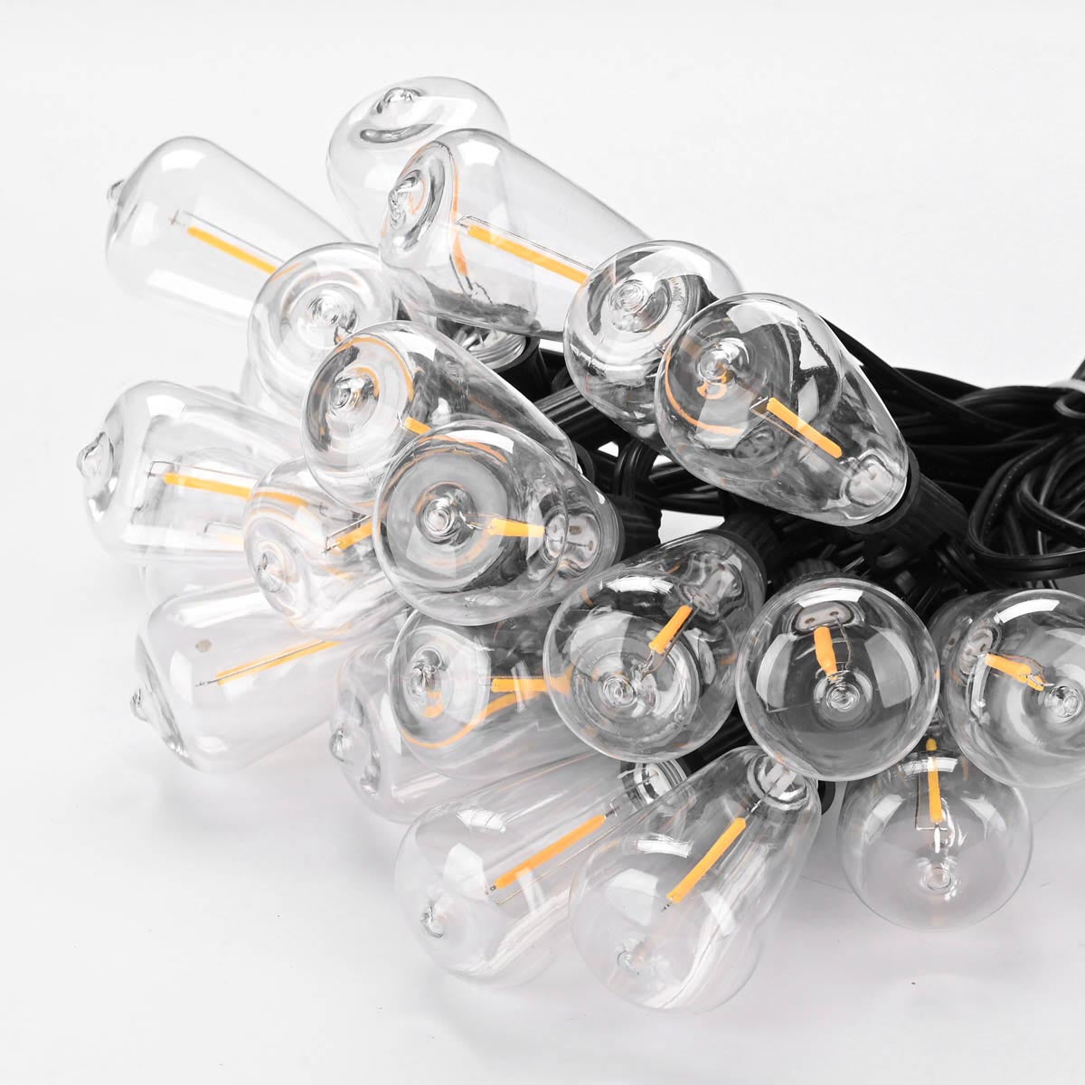 Yescom 120V Commercial String Lights ST38-Bulb 2700K 200ft - (4x)50ft
