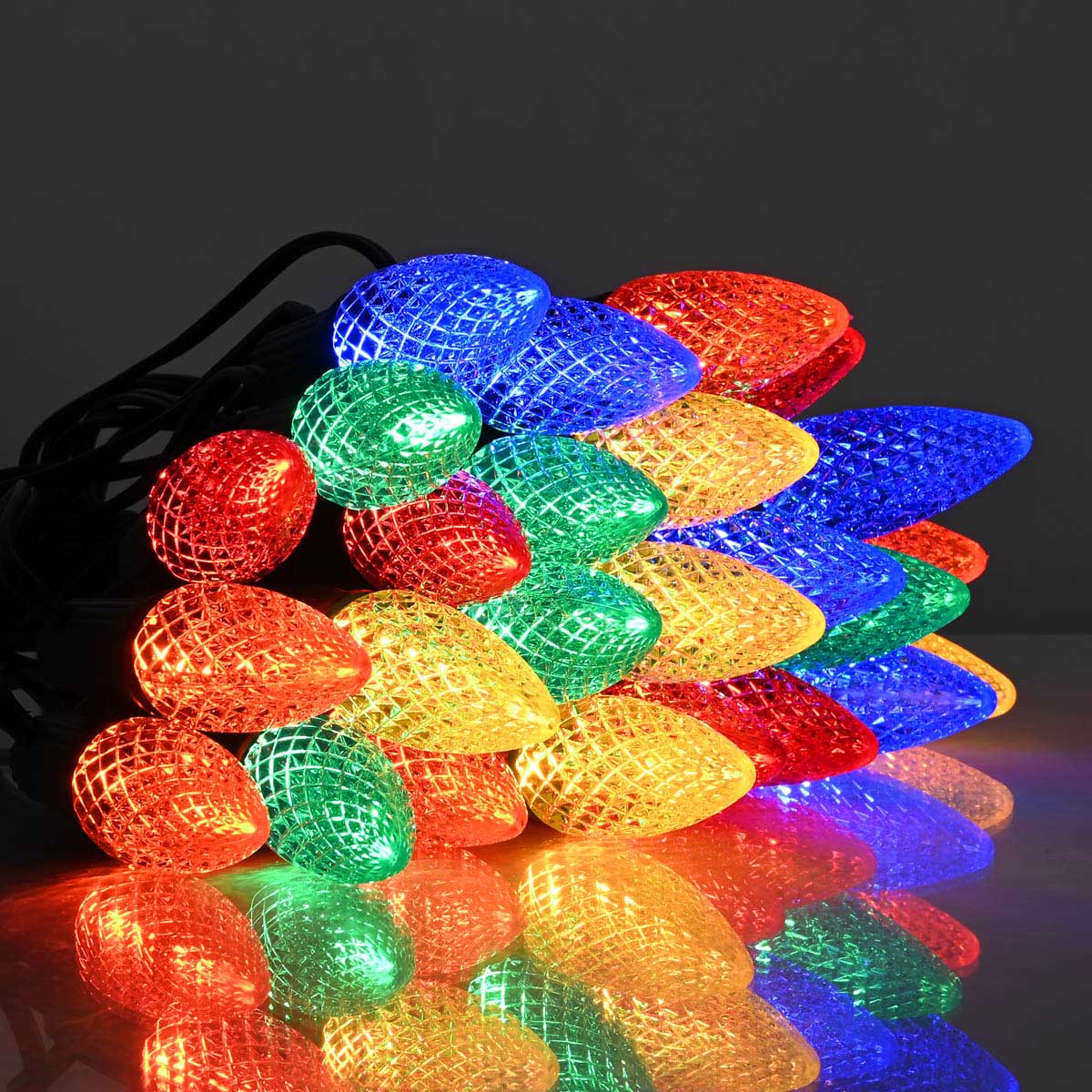 Yescom Commercial Faceted C9 Bulbs (25 Count)