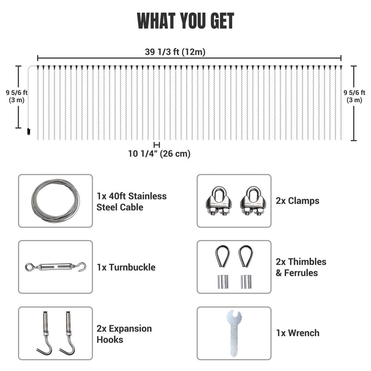 Yescom Commercial Twinkle Curtain String Light 40x10ft