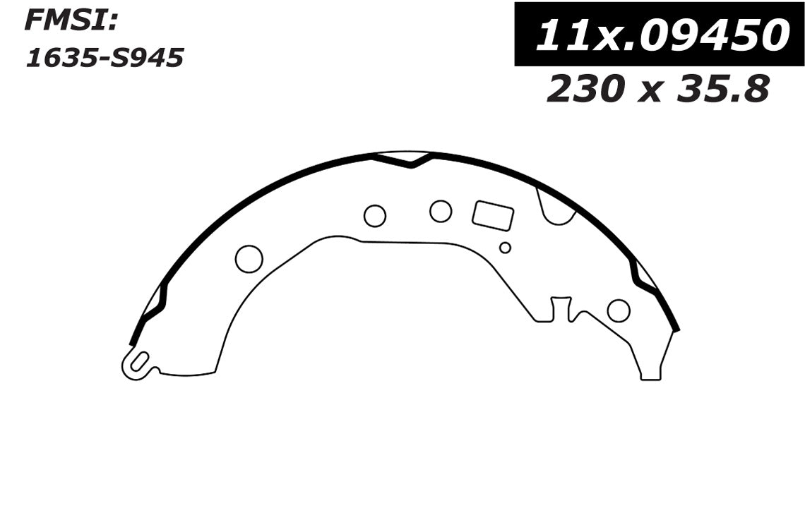 Porterfield Brake Shoes for 2015 TOYOTA COROLLA Sedan(Rear Drum)