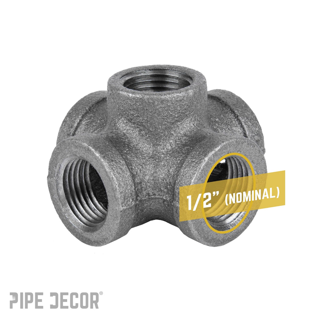 1/2 in. Black 5 - Way Fitting - PhishStones Products