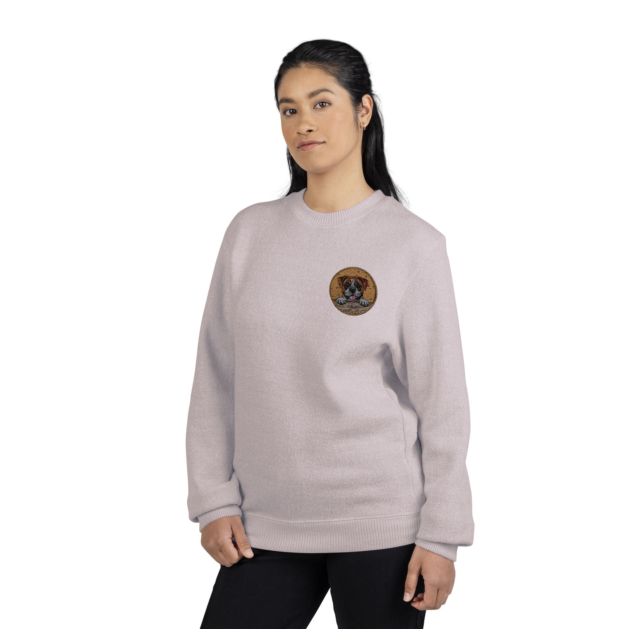 Dog Meme Nantucket Embroidered Crewneck Sweatshirt — Coastal Sealife Patch