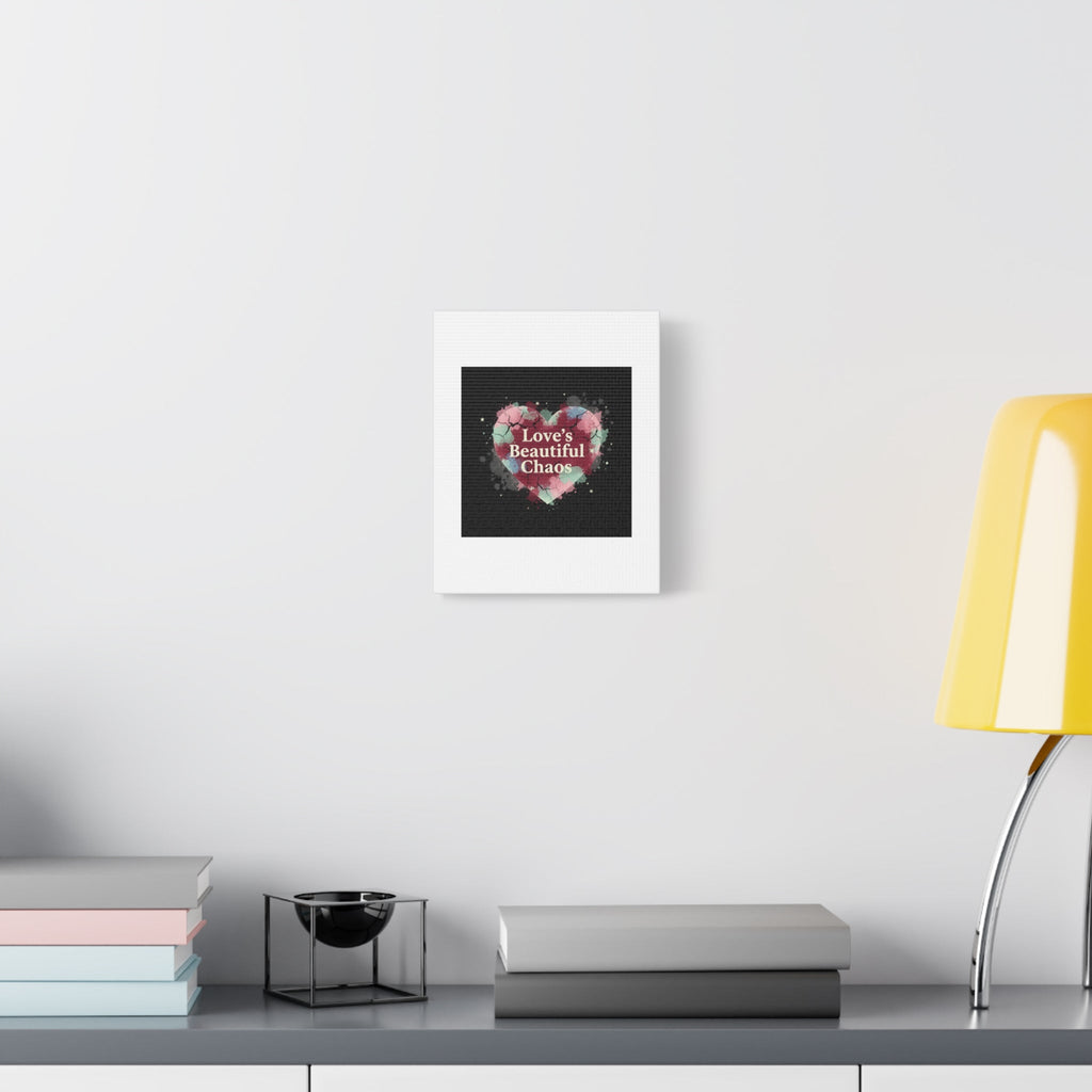 Love's Beautiful Chaos Canvas Print | Soft Grunge Hearts, Distressed Heart Art