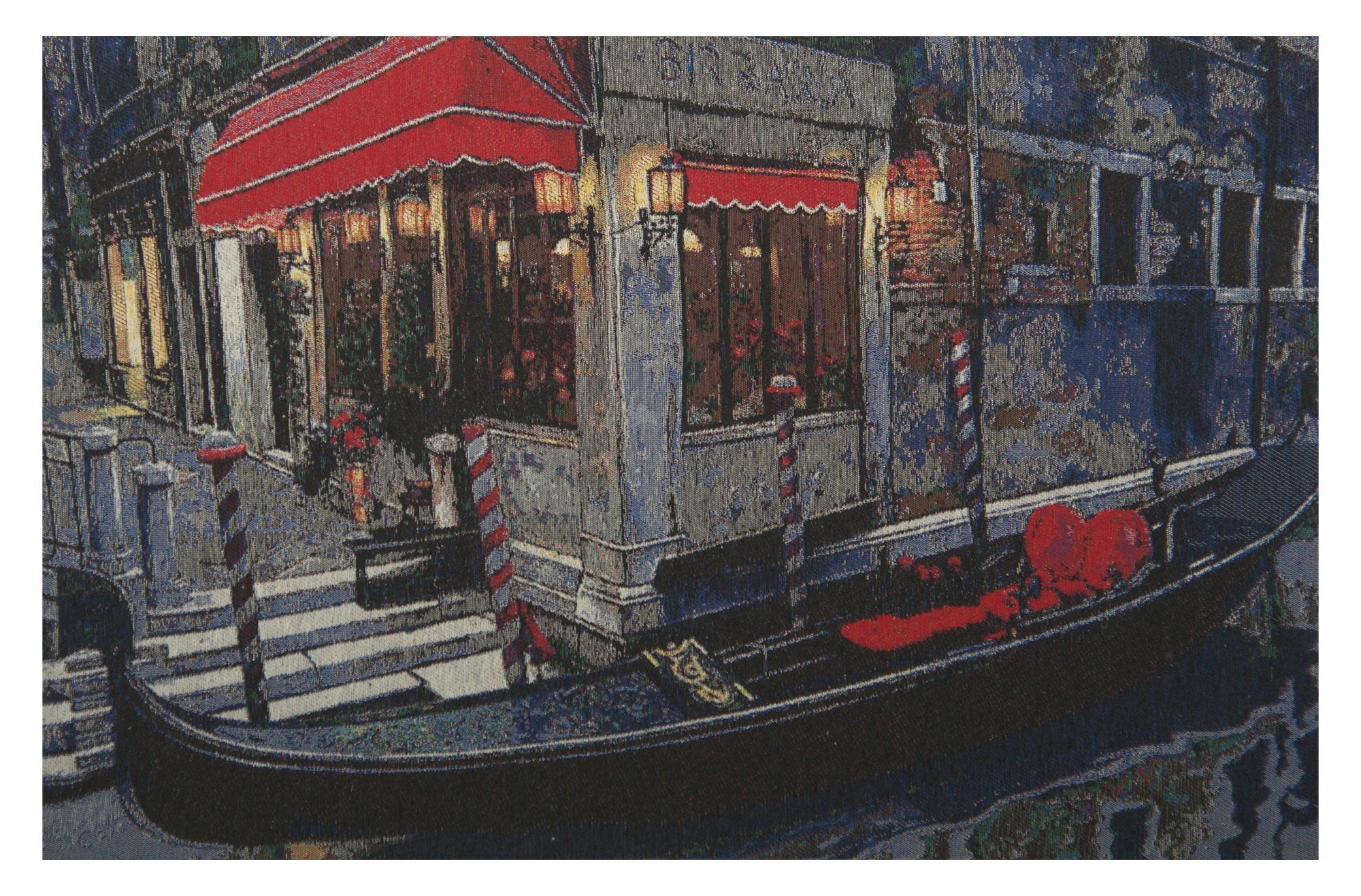 Moonlight Gondola Stretched Wall Tapestry