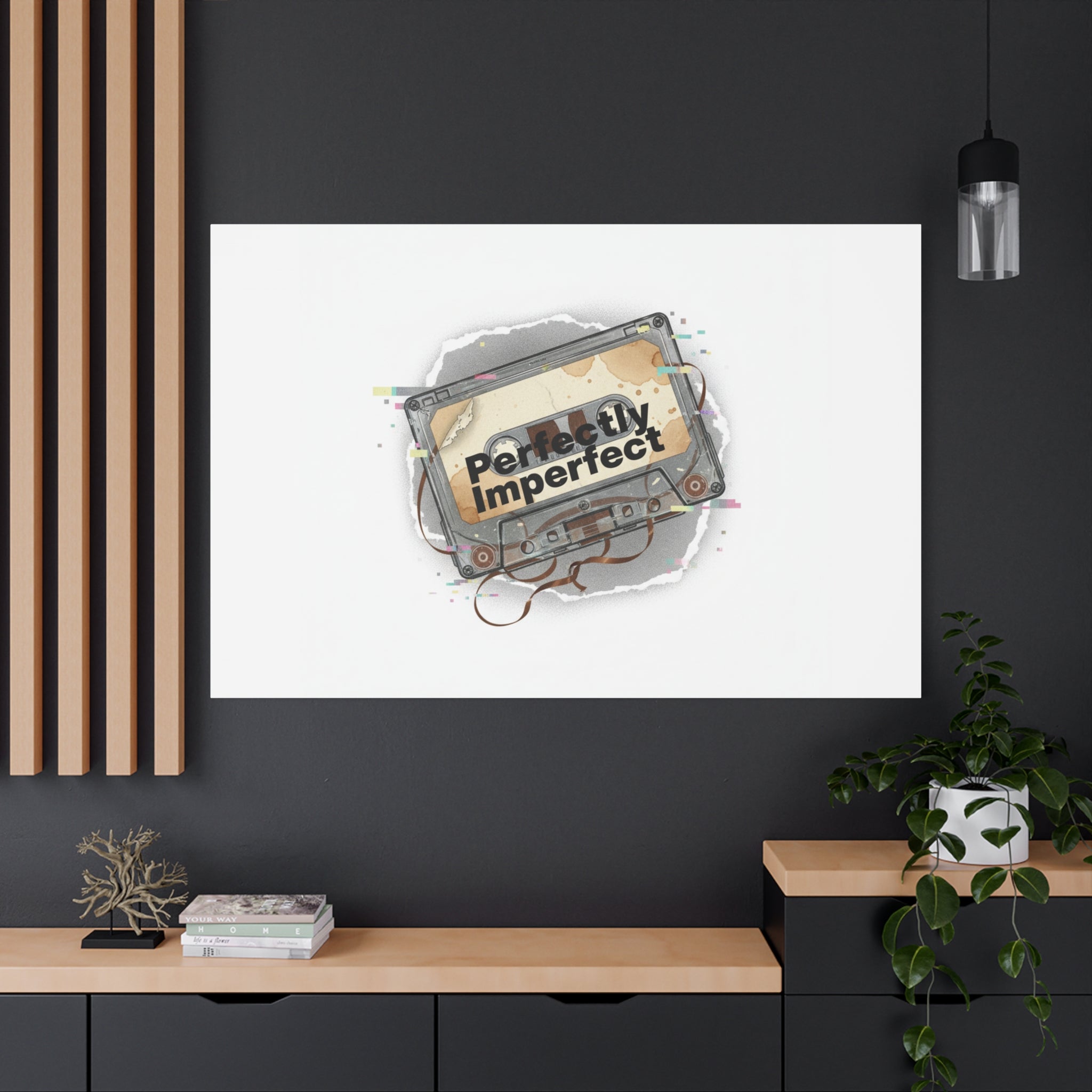 Perfectly Imperfect Cassette, Canvas Print | Analog Error, glitch art static