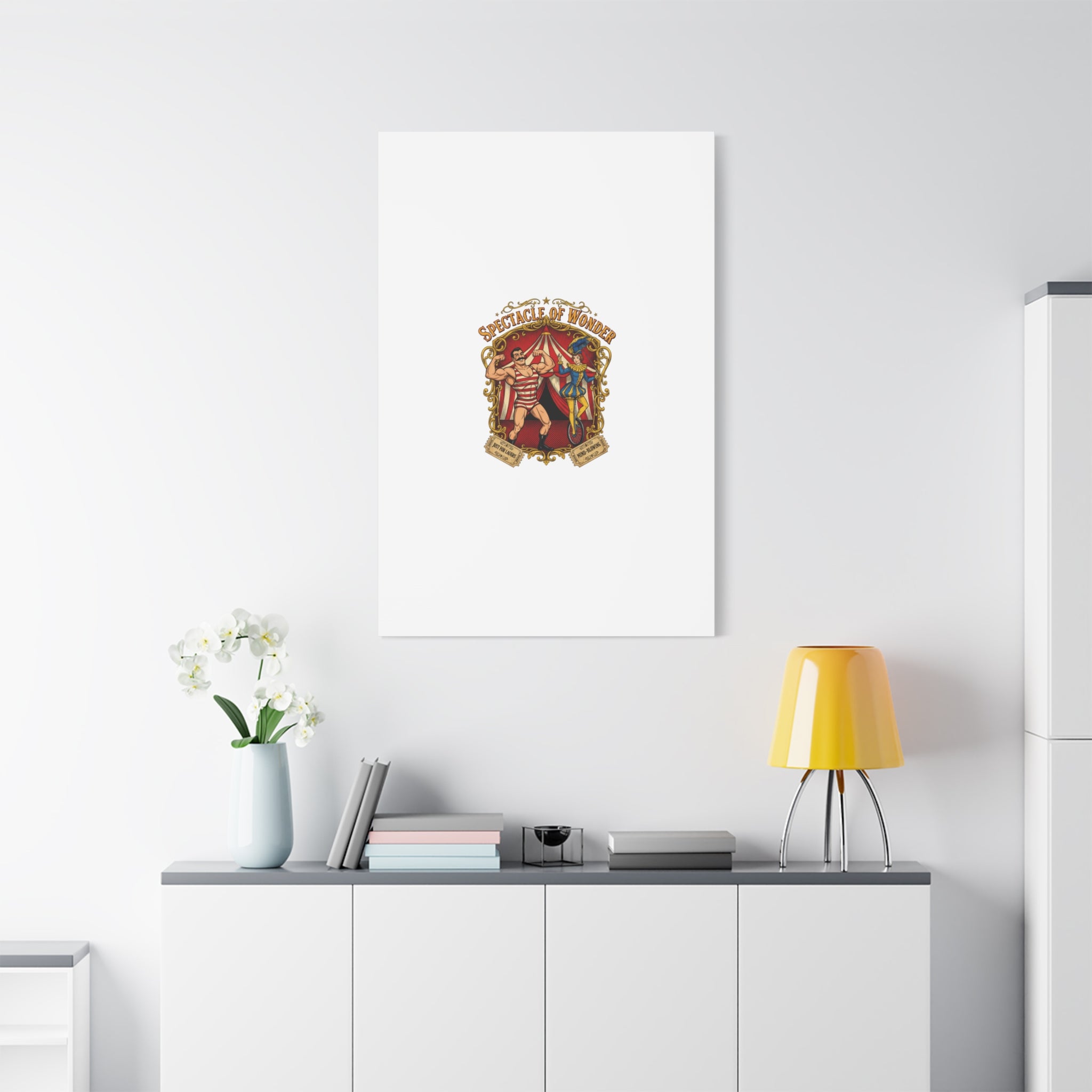 Spectacle of Wonder Circus Art Print, Canvas | Vintage Carnival Design