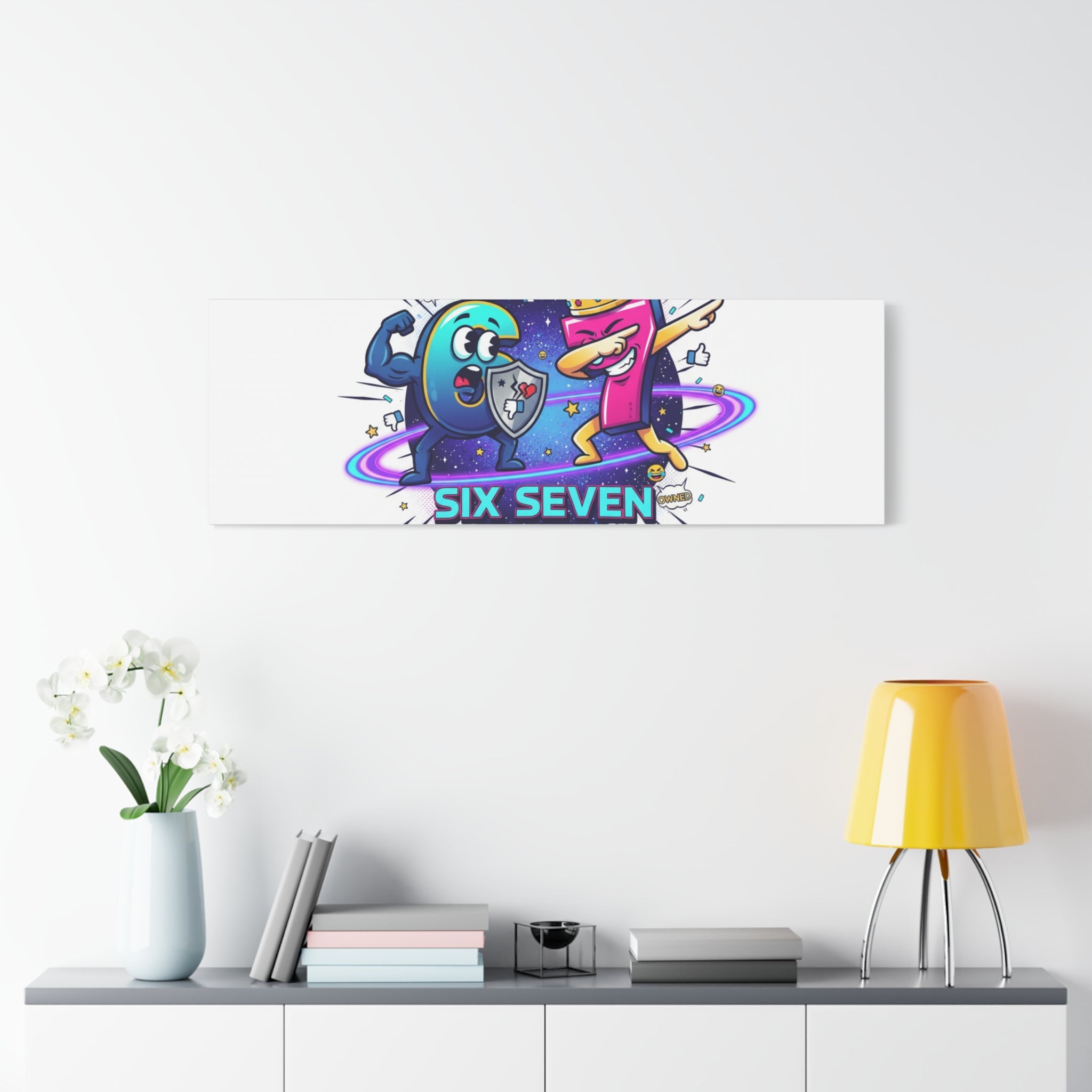 Six Seven Meme War Canvas | Legendary Internet Battle Art, Viral Culture Wall Decor