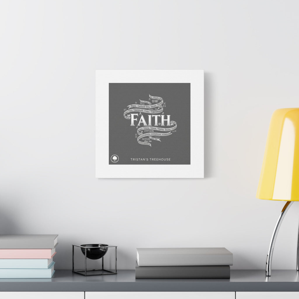 handwritten faith ribbon Canvas | sketch aesthetic, doodle design