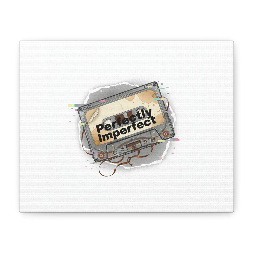 Perfectly Imperfect Cassette, Canvas Print | Analog Error, glitch art static