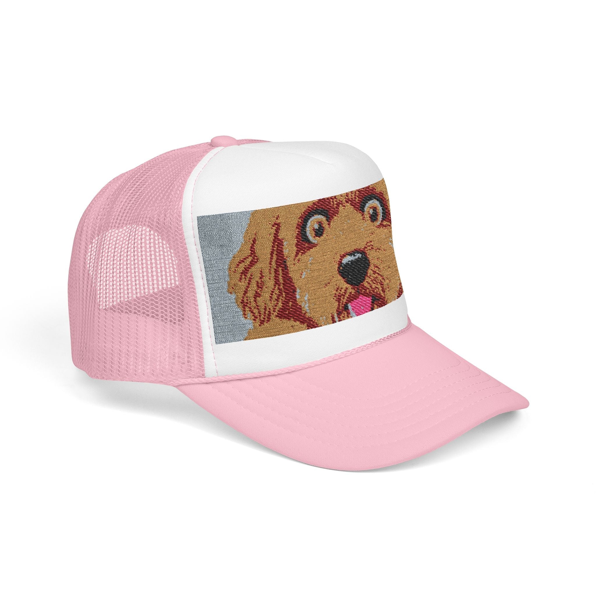 Meme Dog Embroidered Trucker Hat — 'Embrace the Fur'