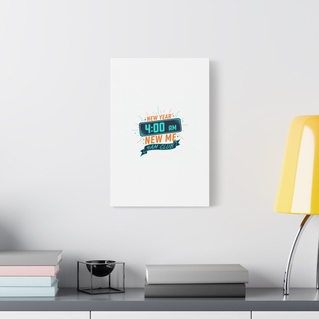 4AM Club New Year Graphic Canvas | Holiday Party Novelty, Festive New Year Decor