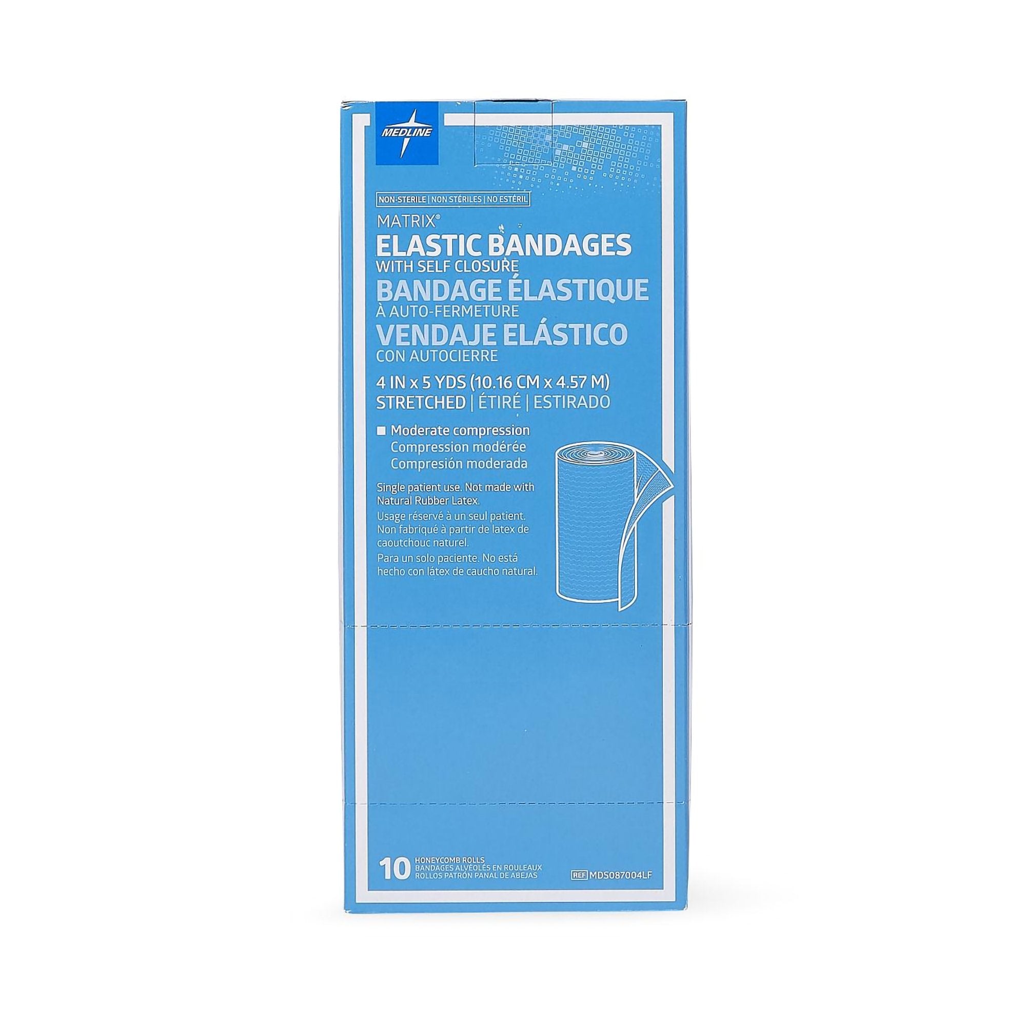 Matrix Double Hook and Loop Closure Elastic Bandage, 4 Inch x 5 Yard MDS087004LF
