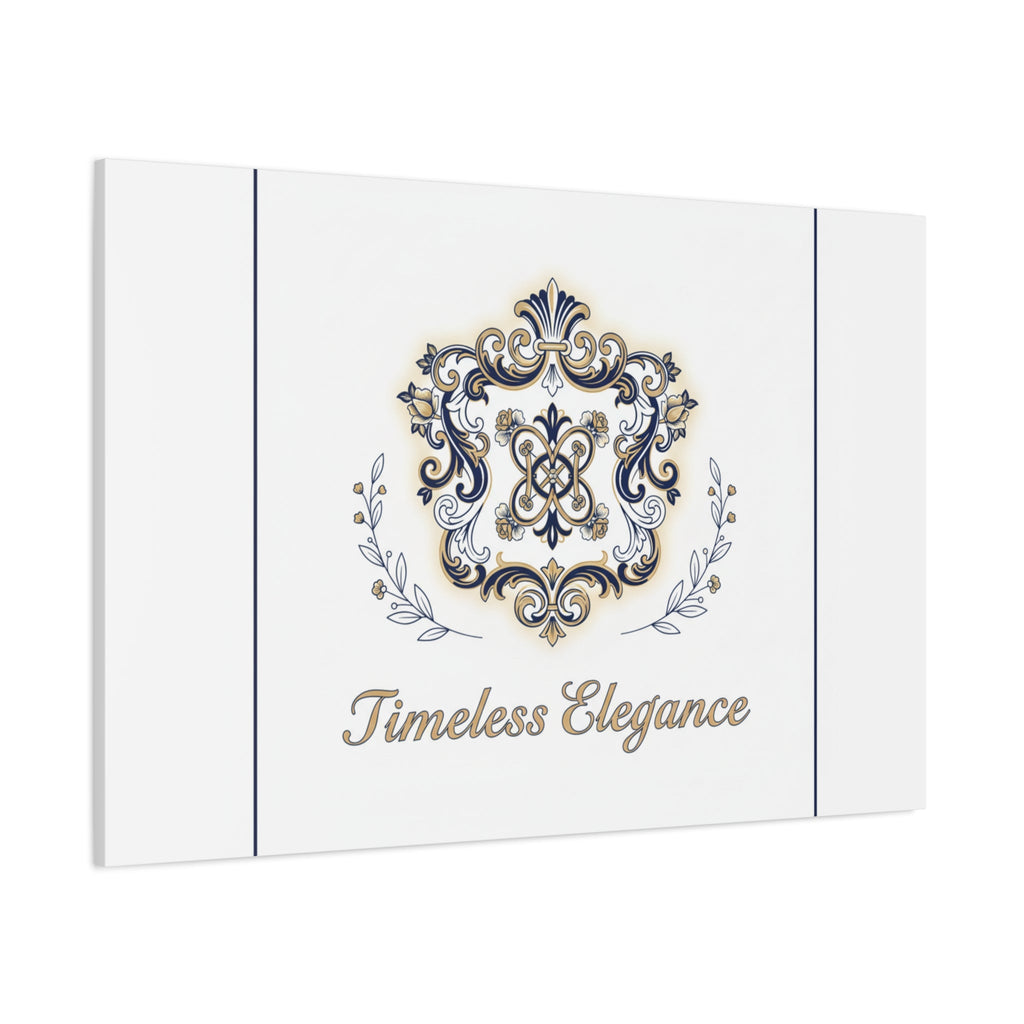 Ornate Brooch Emblem Canvas | Vintage Formalwear Accents, Baroque Print