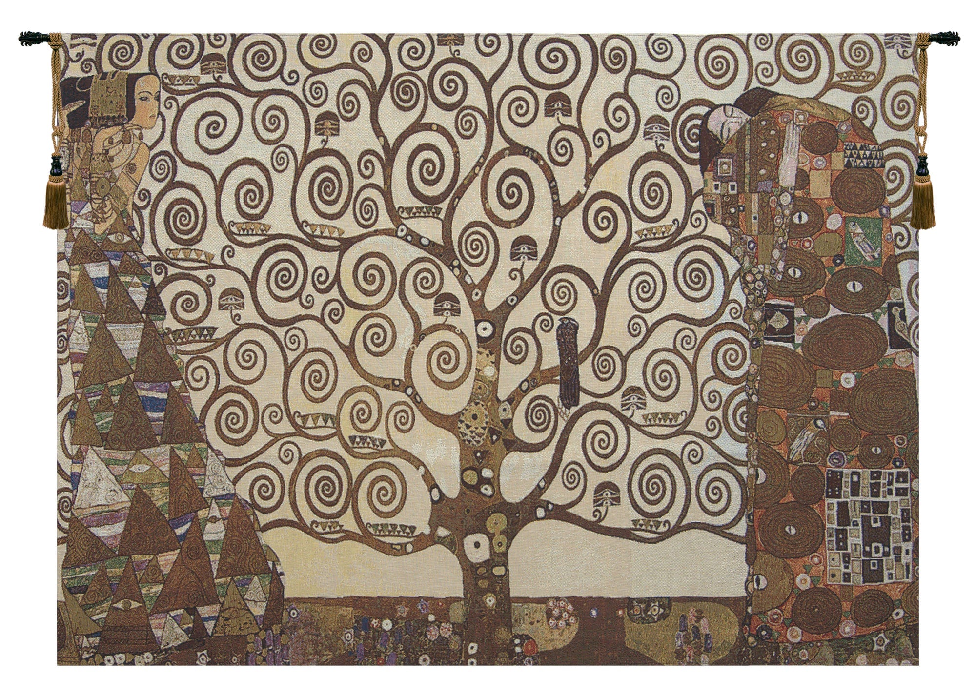 Stoclet Frieze Tree of Life Small Tapestry Wall Art