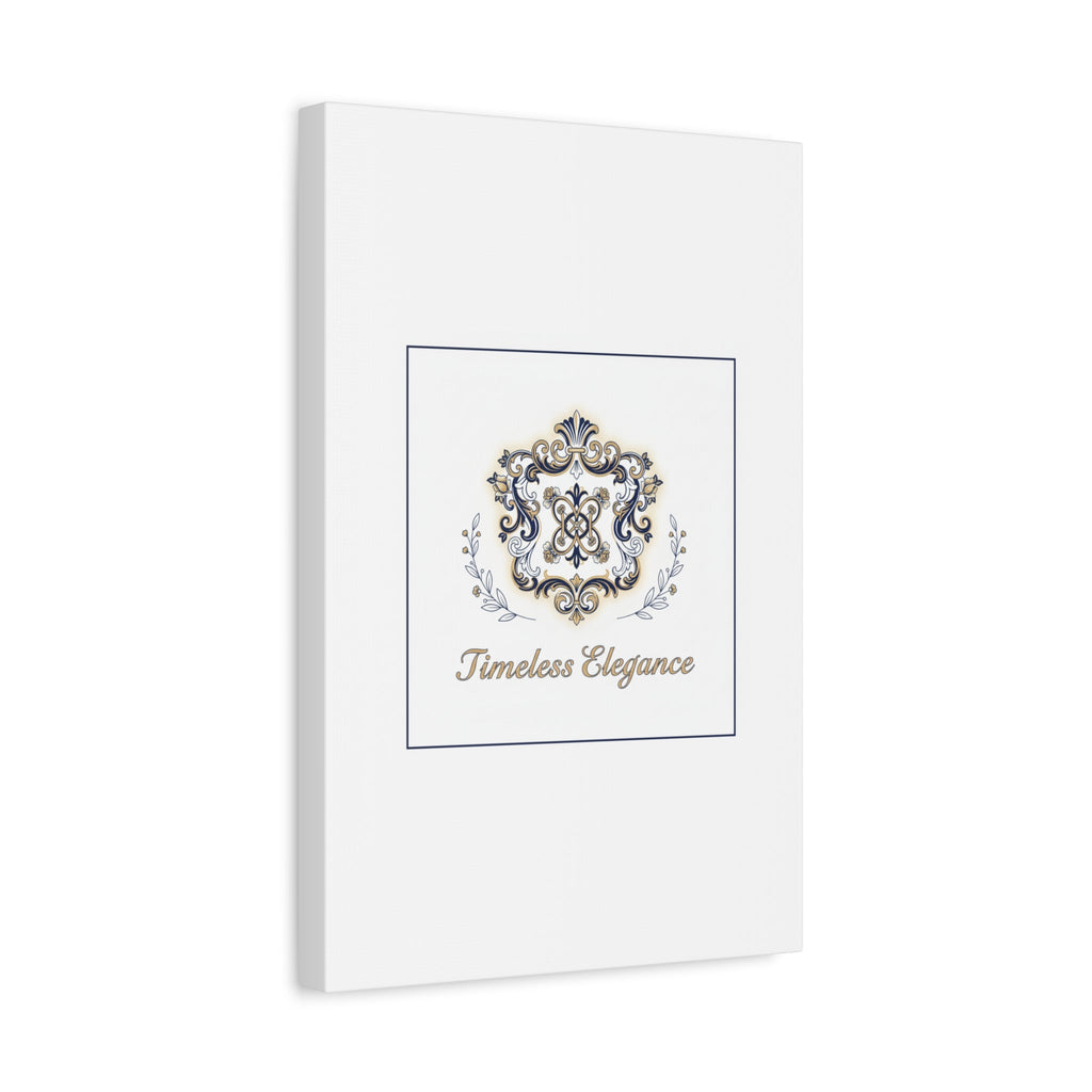 Ornate Brooch Emblem Canvas | Vintage Formalwear Accents, Baroque Print
