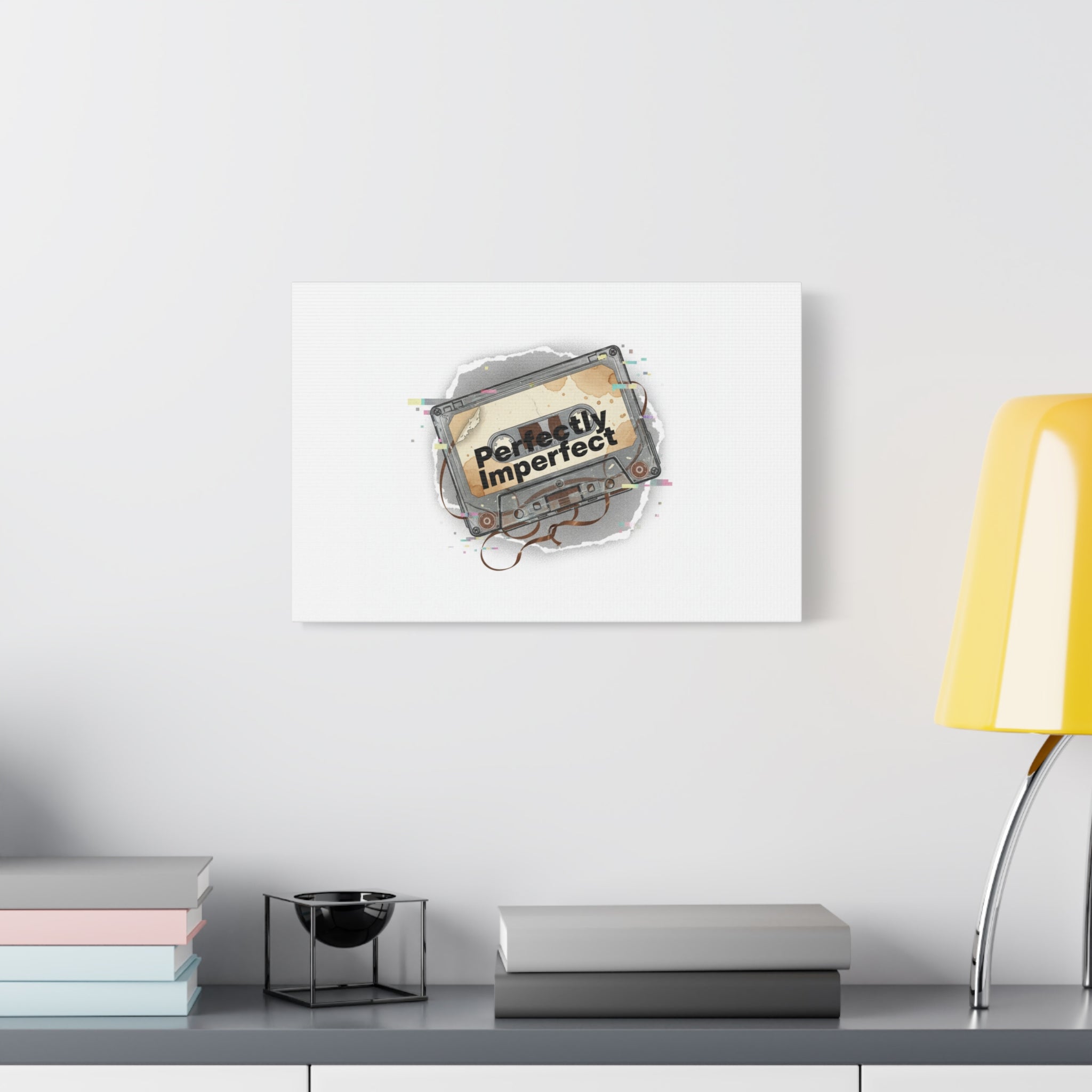 Perfectly Imperfect Cassette, Canvas Print | Analog Error, glitch art static