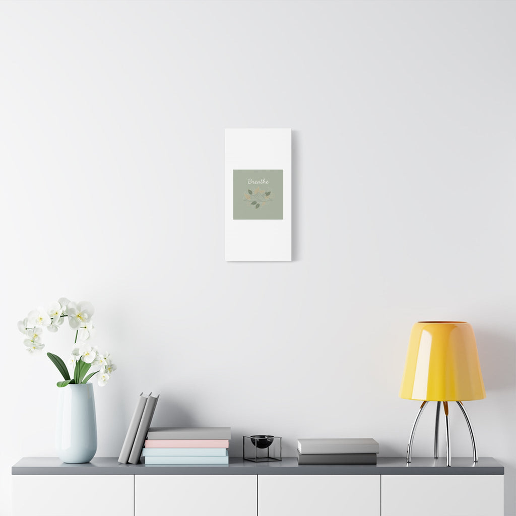 Breathe Mountain Line Canvas | Nature Symbols, Minimal Forest Wall Art