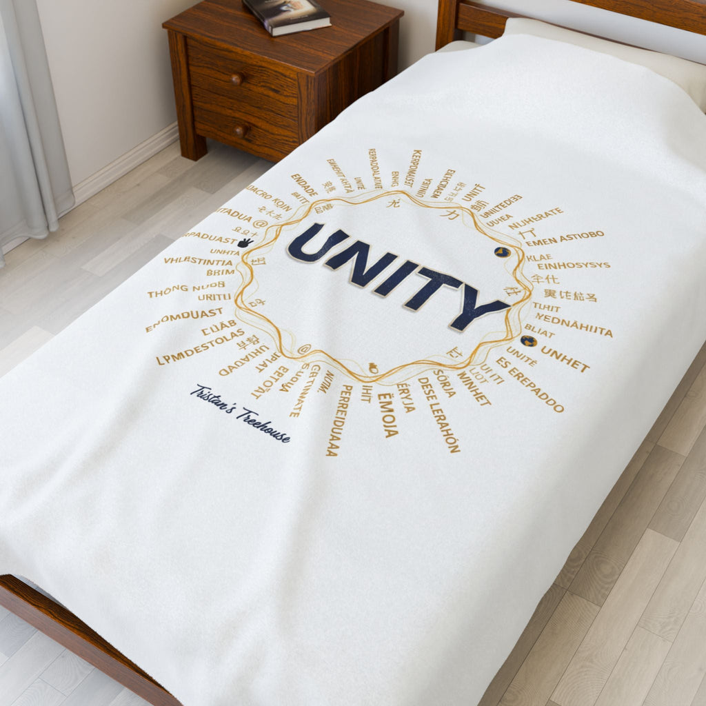 UNITY Velveteen Blanket | sober curious, Dry January mocktail pride