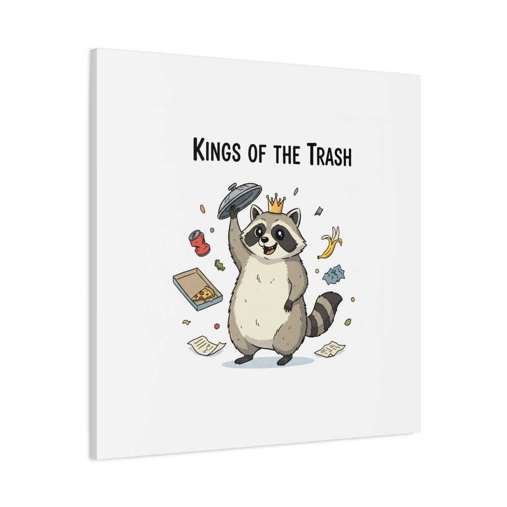 Kings of the Trash Canvas, Raccoon Doodle | Trash Panda, Goofy Critter Art