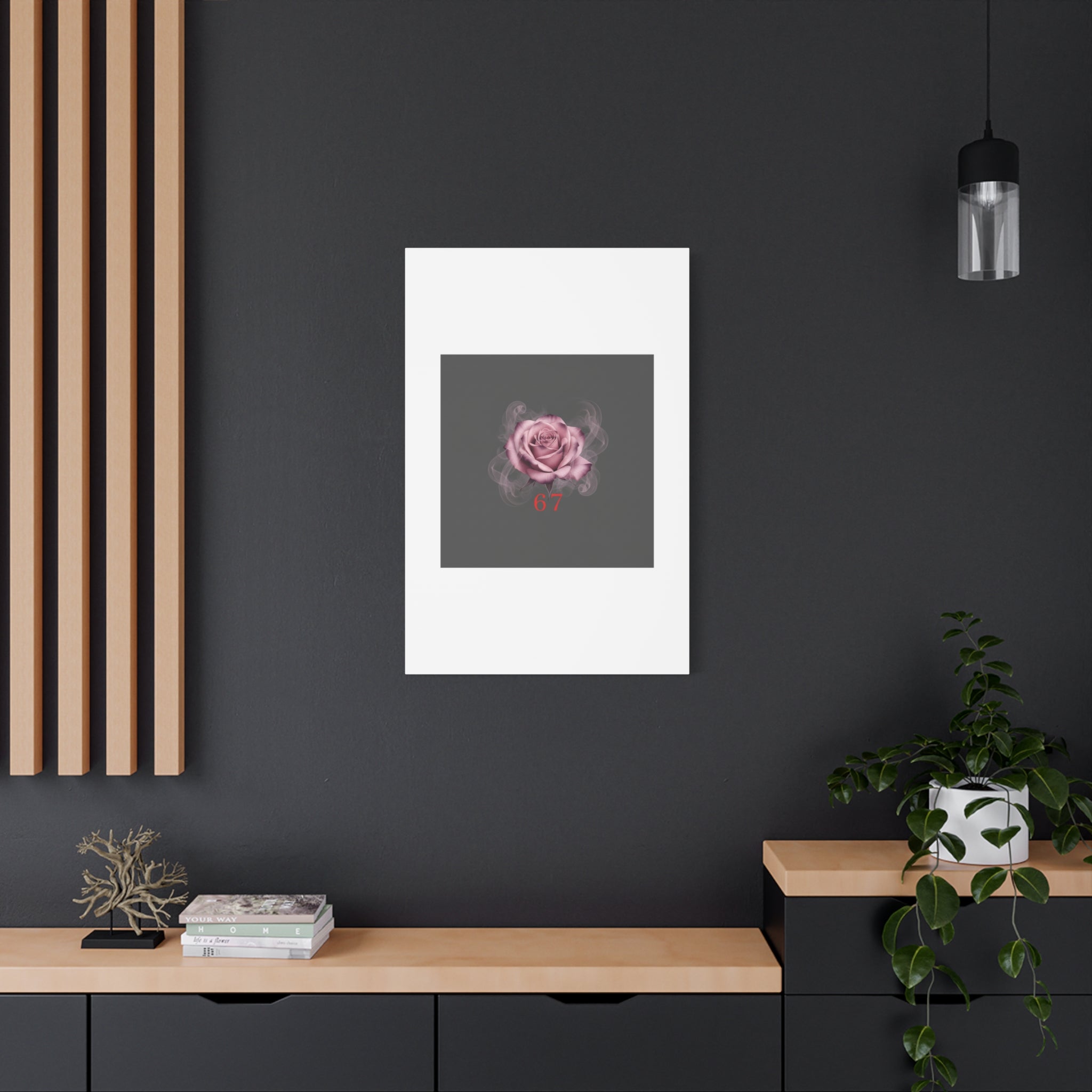 6 7 Valentine's Canvas | Viral Gothic Rose Wall Art | 6 7 Meaning Dark Romance