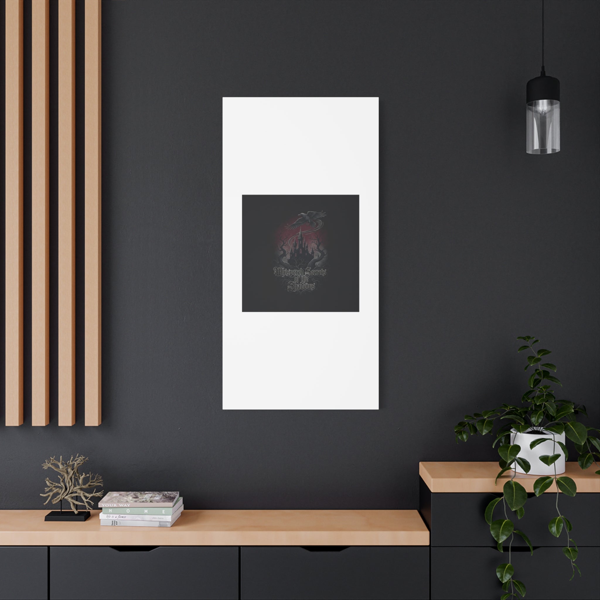 Whispered Secrets of the Shadows Castle Wall Art, Matte Canvas | Gothic Medieval Decor