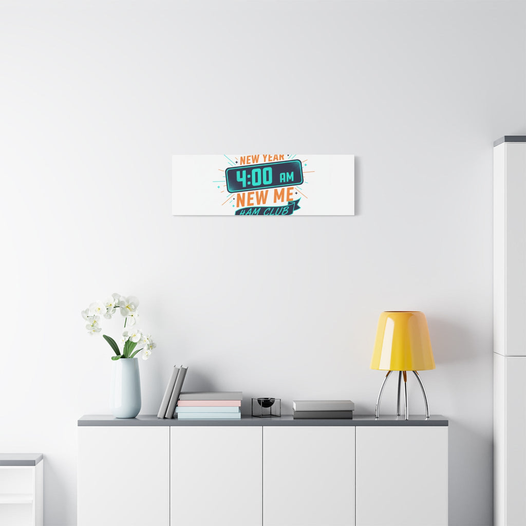 4AM Club New Year Graphic Canvas | Holiday Party Novelty, Festive New Year Decor