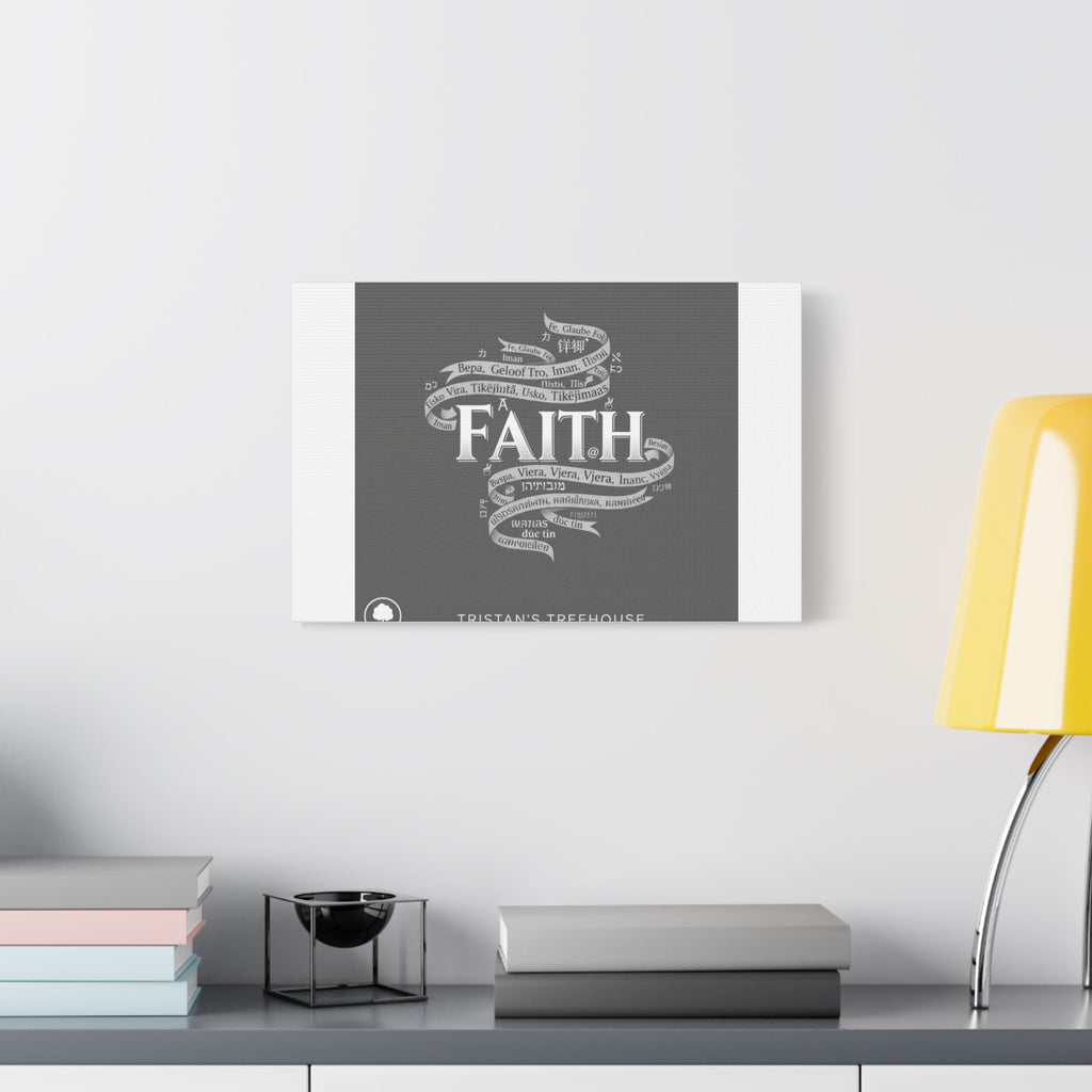 handwritten faith ribbon Canvas | sketch aesthetic, doodle design