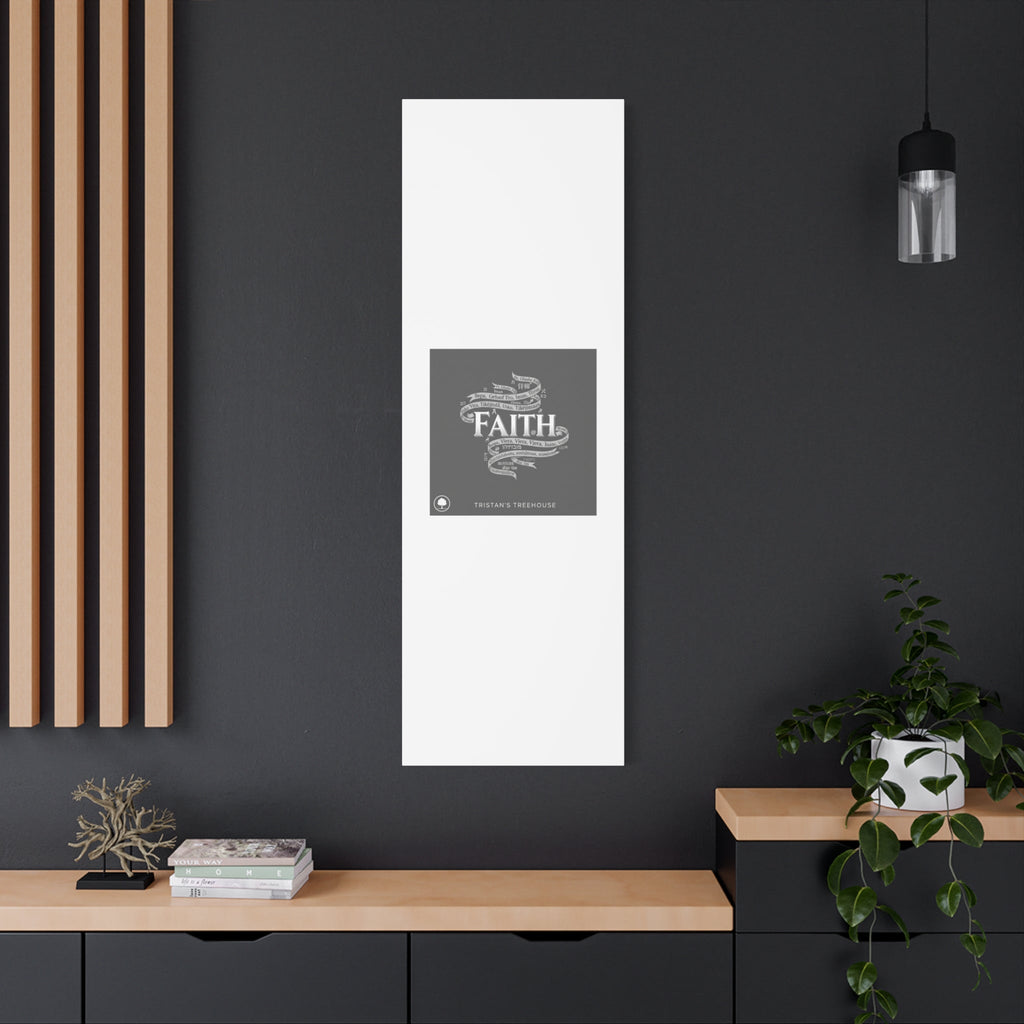handwritten faith ribbon Canvas | sketch aesthetic, doodle design