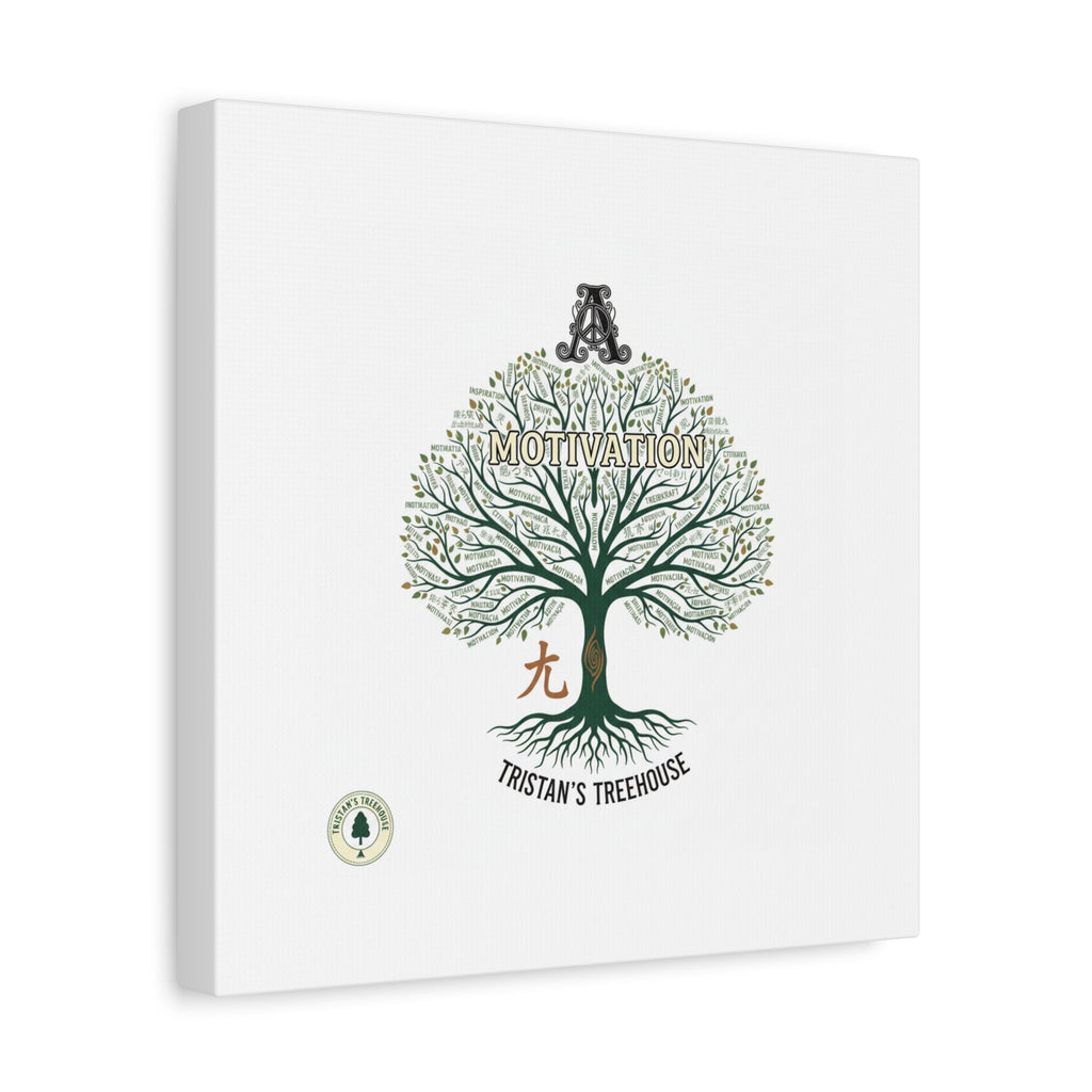 Handwritten Doodle Tree Canvas | Matte Stretched Wall Art