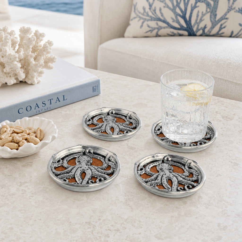 Octopus Drink Coaster Set of 4