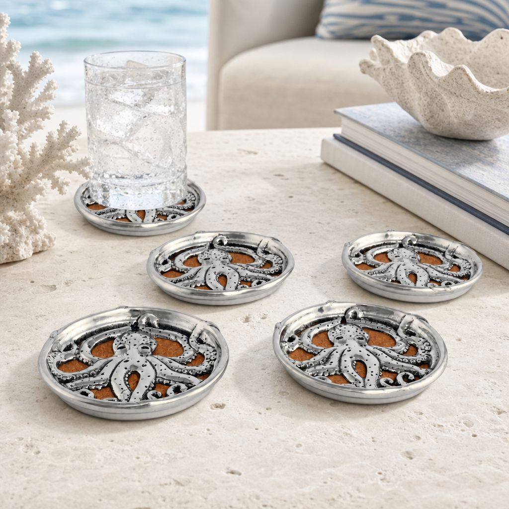 Octopus Drink Coaster Set of 4