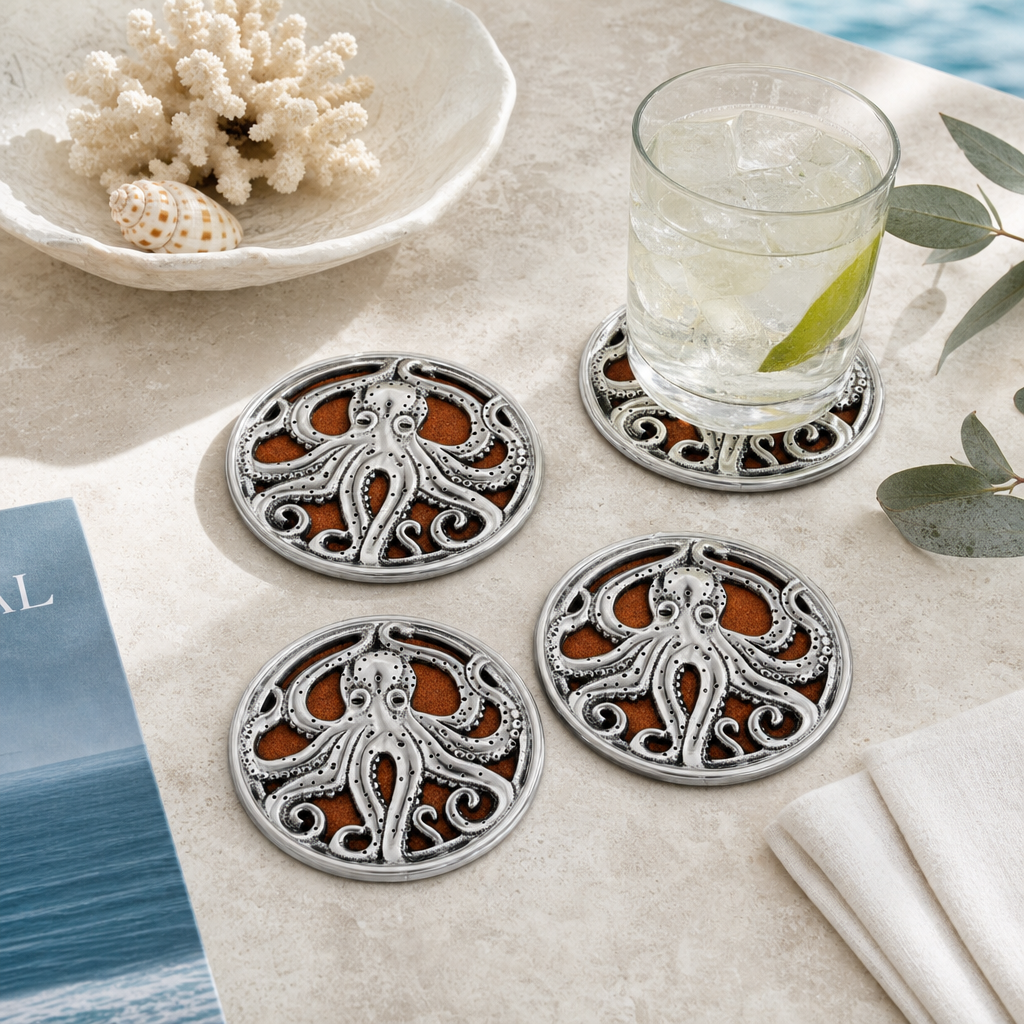 Octopus Drink Coaster Set of 4